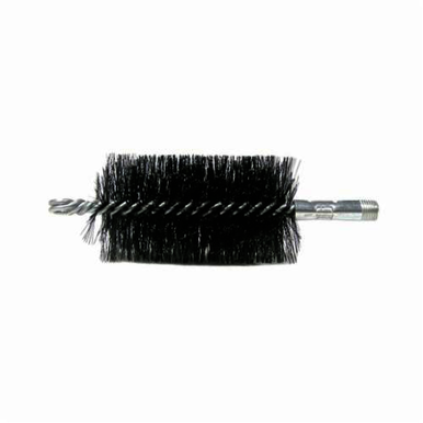 Weiler 44038 Industrial Grade Performance Line Maintenance Tube Brush, 2-3/4 in Dia x 4-1/2 in L, 7-1/2 in OAL, 0.012 in Dia Filament/Wire, Steel Fill