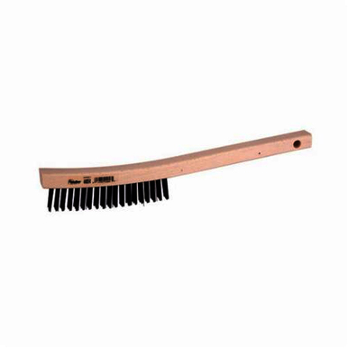 Weiler 44054 Scratch Brush, 5-1/2 in Brush, 14 in L x 7/8 in W Block, 1-3/16 in Stainless Steel Trim