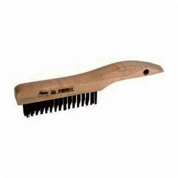 Weiler 44063 Hand Wire Scratch Brush, 5 in Brush, 10 in L x 1-1/8 in W Block, 1-3/16 in Steel Trim