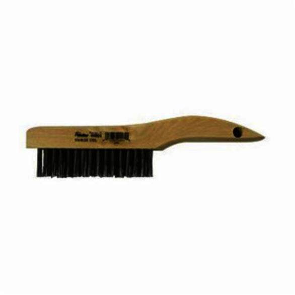 Weiler 44064 Hand Wire Scratch Brush, 5 in Brush, 10 in L x 1-1/8 in W Block, 1-3/16 in Stainless Steel Trim