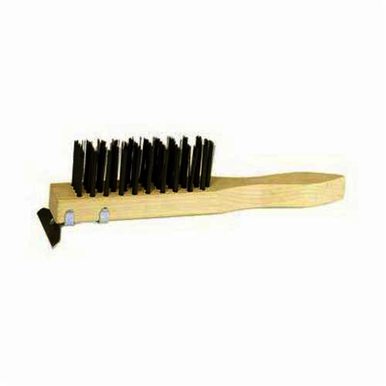 Weiler 44069 Heavy Duty Scratch Brush With Scraper, 5-1/2 in Brush, 11-1/2 in L x 1-1/2 in W Block, 1-1/2 in L