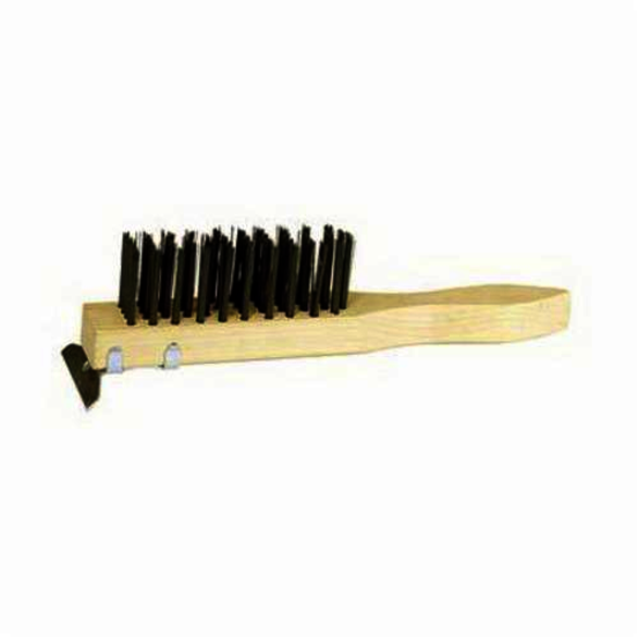 Weiler 44069 Heavy Duty Scratch Brush With Scraper, 5-1/2 in Brush, 11-1/2 in L x 1-1/2 in W Block, 1-1/2 in L