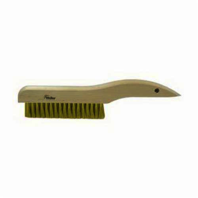 Weiler 44118 Plater Scratch Brush, 5-1/2 in Brush, 13 in L x 7/8 in W Block, 1 in Brass Trim