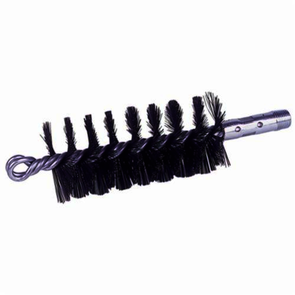 Weiler 44124 Industrial Grade Performance Line Maintenance Tube Brush, 7/8 in Dia x 4-1/2 in L, 7-1/2 in OAL, 0.012 in Dia Filament/Wire, Steel Fill