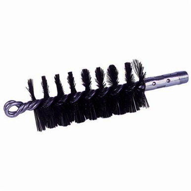 Weiler 44128 Industrial Grade Performance Line Maintenance Tube Brush, 1-1/2 in Dia x 4-1/2 in L, 7-1/2 in OAL, 0.012 in Dia Filament/Wire, Steel Fill