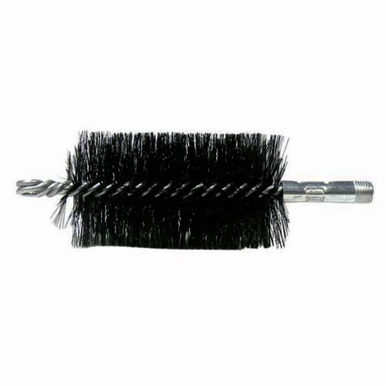 Weiler 44150 Industrial Grade Performance Line Maintenance Tube Brush, 1-1/2 in Dia x 4-1/2 in L, 7-1/2 in OAL, 0.012 in Dia Filament/Wire, Steel Fill