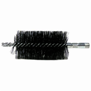 Weiler 44154 Industrial Grade Performance Line Maintenance Tube Brush, 2-1/2 in Dia x 4-1/2 in L, 7-1/2 in OAL, 0.012 in Dia Filament/Wire, Steel Fill