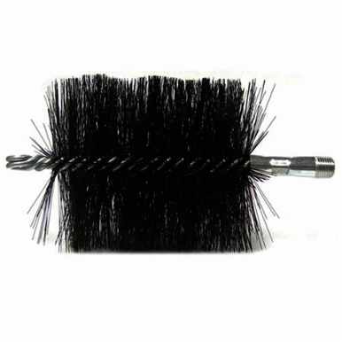 Weiler 44169 Industrial Grade Performance Line Maintenance Tube Brush, 4 in Dia x 4-1/2 in L, 7-1/2 in OAL, 0.012 in Dia Filament/Wire, Steel Fill