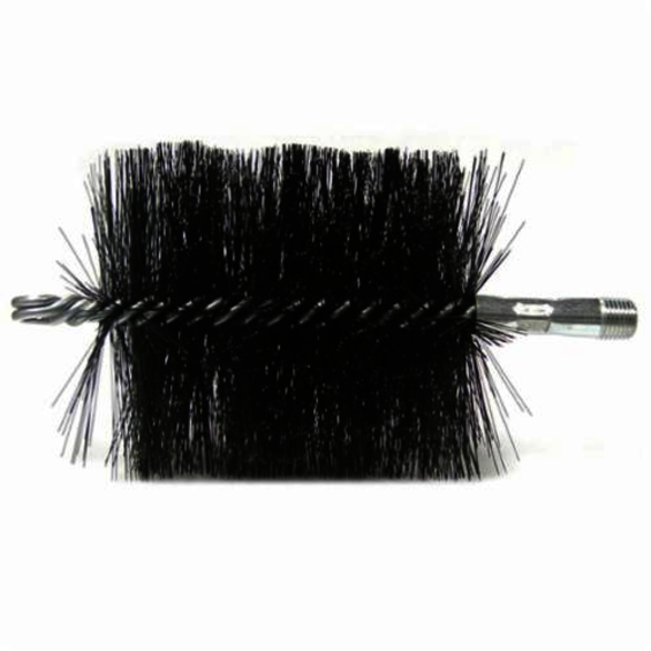 Weiler 44169 Industrial Grade Performance Line Maintenance Tube Brush, 4 in Dia x 4-1/2 in L, 7-1/2 in OAL, 0.012 in Dia Filament/Wire, Steel Fill