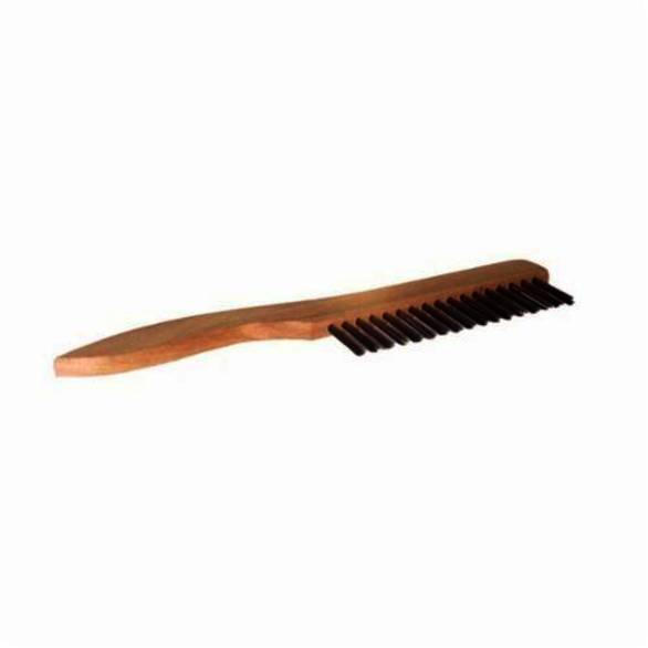 Weiler 44235 Hand Wire Scratch Brush, 5 in Brush, 10 in L x 3/8 in W Block, 3/4 in Stainless Steel Trim