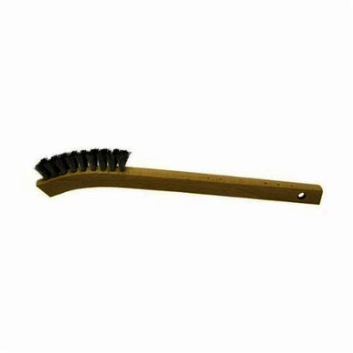 Weiler 44251 Small Handle Scratch Brush, 2-1/4 in Brush, 8-3/4 in L x 1/2 in W Block, 5/8 in Crimped Aluminum Trim