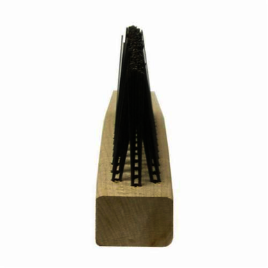 Weiler 44432 V-Groove Scratch Brush, 5-1/4 in Brush, 13-3/4 in L x 1-1/8 in W Block, 13-3/4 in OAL, 1-1/4 in L