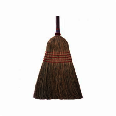 Weiler 44547 Household Upright Broom, Corn/Fiber Bristle, 15 in L Trim, Wood Handle, 54 in OAL