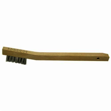 Weiler 44551 Wire Drawn Scratch Brush, 7-3/4 in L x 3/8 in W Block, 1/2 in L Stainless Steel Trim