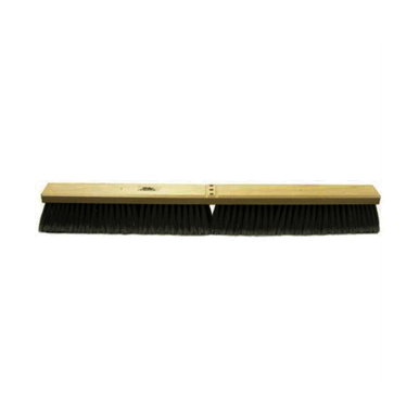 Weiler 44581 Push Broom, 24 in OAL, 3 in Trim, Medium Sweep Face, Flagged Gray Polypropylene Bristle