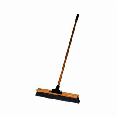 Pro-Flex 44600 Push Broom, 24 in OAL, 3 in Trim, Black/Gray Polypropylene/Polystyrene Bristle