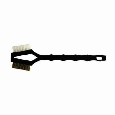 Weiler 44731 2-Sided V-Shape Scratch Brush, 7-1/2 in L x 1/2 in W Block, 1/2 in Brass/Nylon Trim