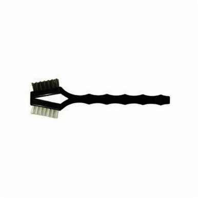Weiler 44733 2-Sided V-Shape Scratch Brush, 7-1/2 in L x 1/2 in W Block, 1/2 in L Nylon/Stainless Steel Trim