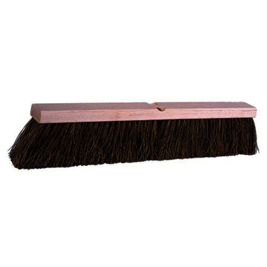 Weiler 44867 Push Broom Kit, 4 in L Trim, Fine Sweep Face, Brown Palmyra Bristle