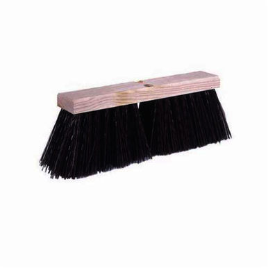 Weiler 44874 Tapered Tip Push Broom Kit, 16 in OAL, 5-1/4 in Trim, Brown Polypropylene Bristle