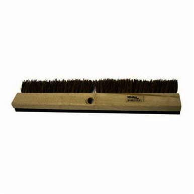 Weiler 44885 Threaded Tip Push Broom Kit With Squeegee, 18 in OAL, 2 in Trim, Palmyra Bristle