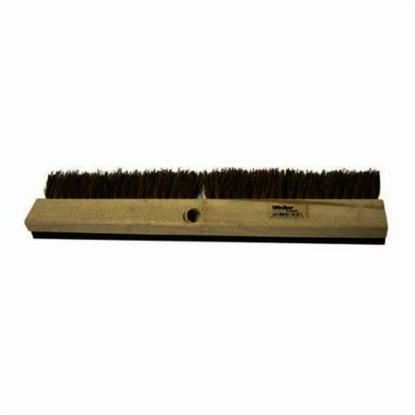 Weiler 44885 Threaded Tip Push Broom Kit With Squeegee, 18 in OAL, 2 in Trim, Palmyra Bristle