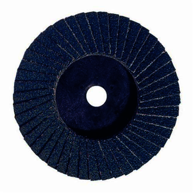BobCat 50903 Mini Coated Abrasive Flap Disc, 3 in Dia, 1/4 in Center Hole, 40 Grit, Coarse Grade, Zirconia Alumina Abrasive, Type 29/Angled Disc