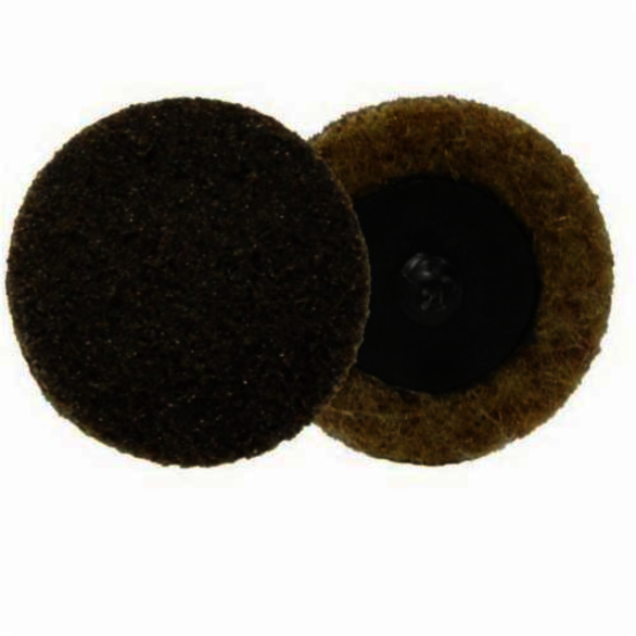 Weiler 51532 General Purpose Non-Woven Abrasive Disc, 2 in Dia, Coarse Grade, Aluminum Oxide Abrasive, Plastic Button Attachment