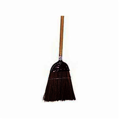 Weiler 70324 Track and Switch Upright Cap Broom, Palmyra Bristle, 8 in L Trim, Wood Handle, 55 in OAL
