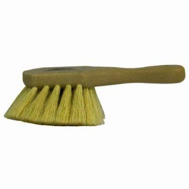 Weiler 79100 Short Handle Utility Scrub Brush, 8 in L Block, 2 in Tampico Trim