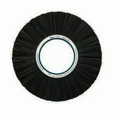 Nylox 84640 Composite Wheel Brush, 14 in Dia Brush, 1-1/8 in W Face, Rectangular Filament/Wire, 5-1/4 in Arbor Hole