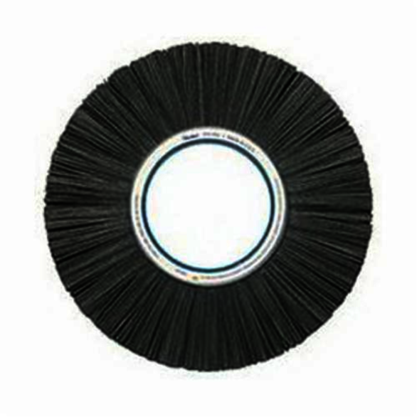 Nylox 84640 Composite Wheel Brush, 14 in Dia Brush, 1-1/8 in W Face, Rectangular Filament/Wire, 5-1/4 in Arbor Hole