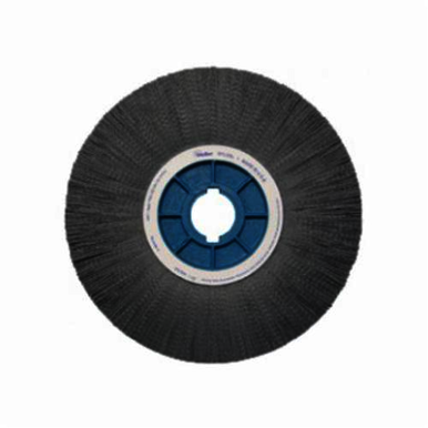 Weiler 84940 Composite Wheel Brush, 14 in Dia Brush, 1 in W Face, 0.04 in Dia Crimped Filament/Wire, 7-1/4 in Arbor Hole