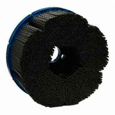 Nylox 85844 Crimped Composite Back Rectangle Straight Disc Brush, 5 in Dia Brush, 7/8 in, Silicon Carbide Fill