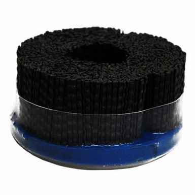Nylox 85901 Crimped Composite Back Maximum Density Rectangle Straight Disc Brush, 6 in Dia Brush, 7/8 in, Silicon Carbide Fill
