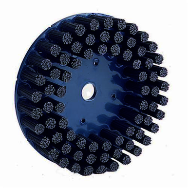 Nylox 85938 Crimped Composite Back Rectangle Straight Disc Brush, 10 in Dia Brush, 7/8 in, Silicon Carbide Fill