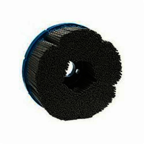 Nylox Burr-Rx 85978 Crimped Composite Back Rectangle Straight Disc Brush, 5 in Dia Brush, 7/8 in, Silicon Carbide Fill