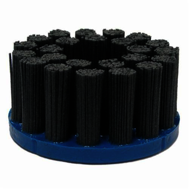 Nylox 85995 Crimped Composite Back Maximum Density Rectangle Straight Disc Brush, 4 in Dia Brush, 7/8 in, Silicon Carbide Fill