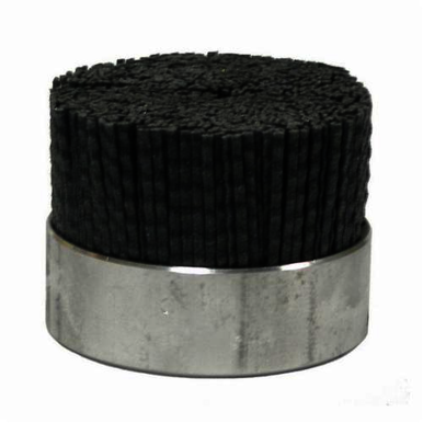 Burr-Rx 86014 Crimped Maximum Density Miniature Rectangle Straight Disc Brush, 3 in Dia Brush, 3/8 in, Ceramic Fill
