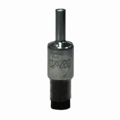 Burr-Rx 86100 Stem Mount End Brush, 1/2 in, Crimped, 0.026 in, Ceramic Fill, 1/4 in L Trim