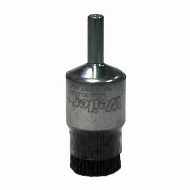 Burr-Rx 86102 Stem Mount End Brush, 3/4 in, Crimped, 0.026 in, Ceramic Fill, 1/4 in L Trim