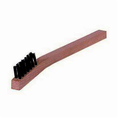Weiler 99383 Small Handle Straight Scratch Brush, 1-3/4 in Brush, 6-1/2 in L x 1/2 in W Block, 1/2 in Nylon Trim