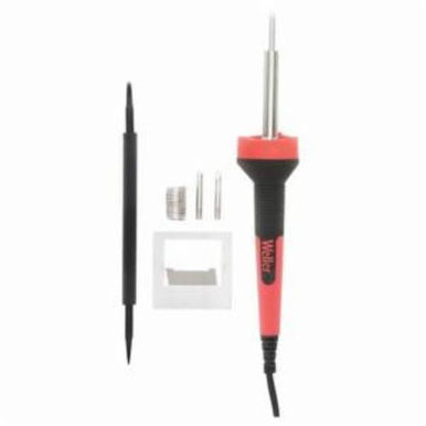 Weller SP25NKUS Standard Duty Soldering Iron Kit With 3 LED's, 25 W, 120 V, 750 deg F, Stainless Steel, Red/Black