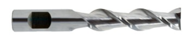 YG-1 21584TF E5254 ALU-POWER Banshee Center Cut Imperial Regular Length Square End Mill, 3/8 in Dia Cutter, 1 in Length of Cut, 2 Flutes, 3/8 in Dia Shank, 2-1/2 in OAL, TiAlN Coated