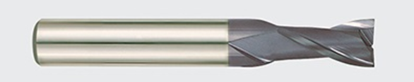YG-1 01573TE E5020 Standard Regular Length Single End End Mill, 1/4 in Dia Cutter, 3/4 in Length of Cut, 2 Flutes, 1/4 in Dia Shank, 2-1/2 in OAL, Tylon-TiAlN Extreme Coated