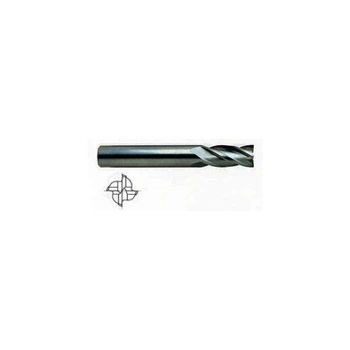 YG-1 07573TF E5021 Standard Regular Length Single End End Mill, 1/4 in Dia Cutter, 3/4 in Length of Cut, 4 Flutes, 1/4 in Dia Shank, 2-1/2 in OAL, Tylon-TiAlN Futura Coated