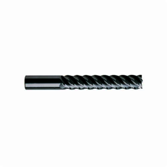 YG-1 59598TH E5073 Extra Long Length End Mill, 3/4 in Dia Cutter, 4 in Length of Cut, 5 Flutes, 3/4 in Dia Shank, 6 in OAL, Hardslick Coated