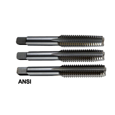 YG-1 A5744 Multi-Purpose Single End Straight Flute Hand Tap, Right Hand Cutting, 7/8-9 Thread, H4 Thread Limit, Plug Chamfer, 4 Flutes, Bright, HSS-V