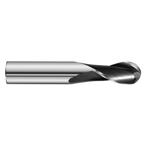 YG-1 Cutting Tools E599929173 Mill Diameter  1/8 in, Number of Flutes 2, Length of Cut  1/8 in, Ball End Mill