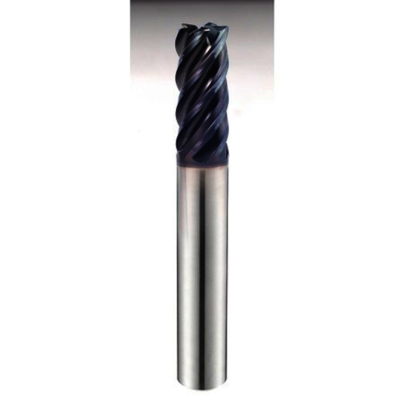 YG-1 TitaNox Power GMG26160 Center Cut Long Length Metric Square End Variable Helix Corner Chamfer End Mill, 16 mm Dia Cutter, 36 mm Length of Cut, 5 Flutes, 16 mm Dia Shank, 92 mm OAL, Y-Coated